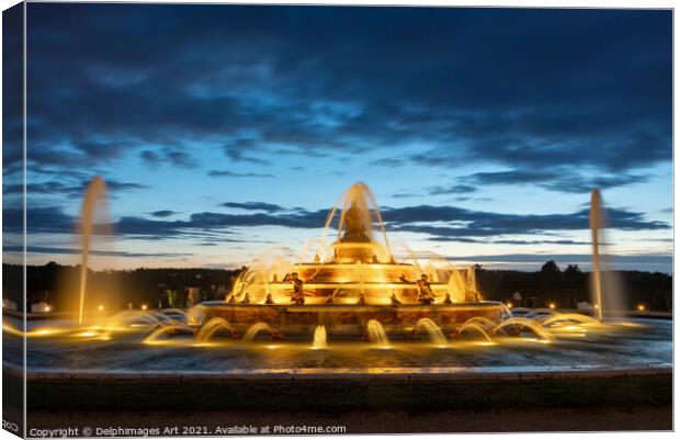 Latona fountain in Versailles gardens Paris France Canvas Print by Delphimages Art