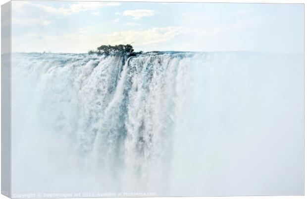 Victoria falls landscape on Zambezi river, Africa Canvas Print by Delphimages Art