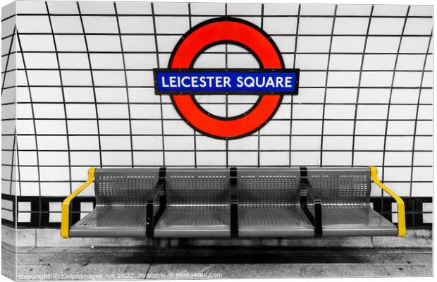 London Leicester Square Underground metro station Canvas Print by Delphimages Art