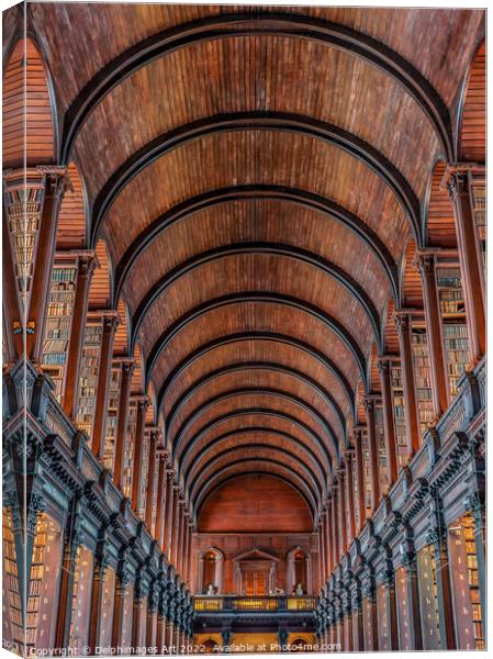 Trinity college library, Dublin, Ireland Canvas Print by Delphimages Art