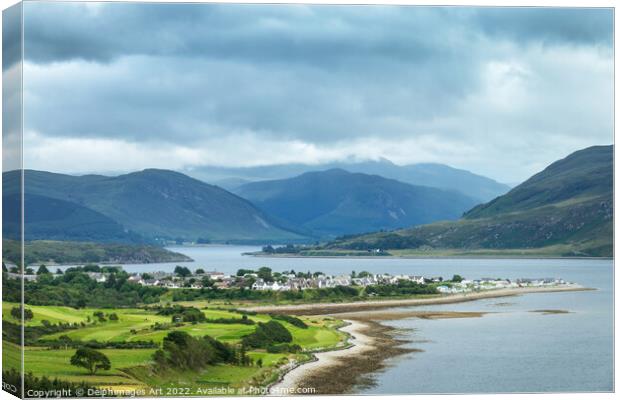 Ullapool and Loch Broom, Scottish Highlands Canvas Print by Delphimages Art