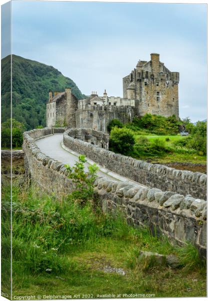 Eilean Donan castle, Scottish Highlands Canvas Print by Delphimages Art