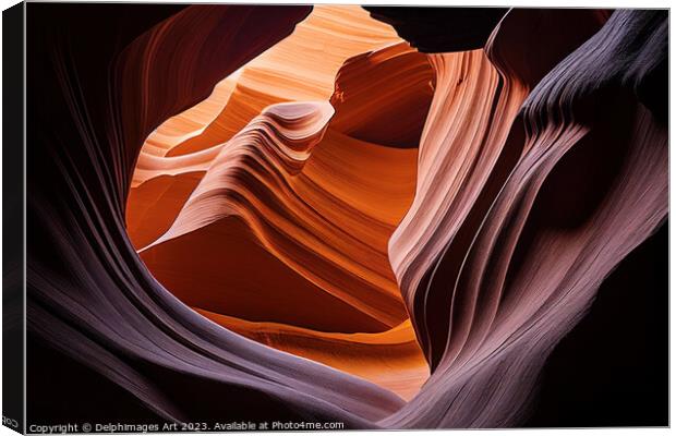 Antelope canyon, Page, Arizona Canvas Print by Delphimages Art