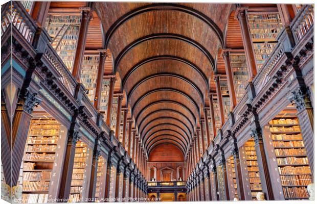 Trinity college library in Dublin, Ireland Canvas Print by Delphimages Art