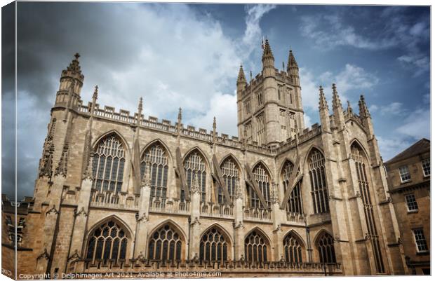 Bath Abbey, Somerset, United Kingdom Canvas Print by Delphimages Art