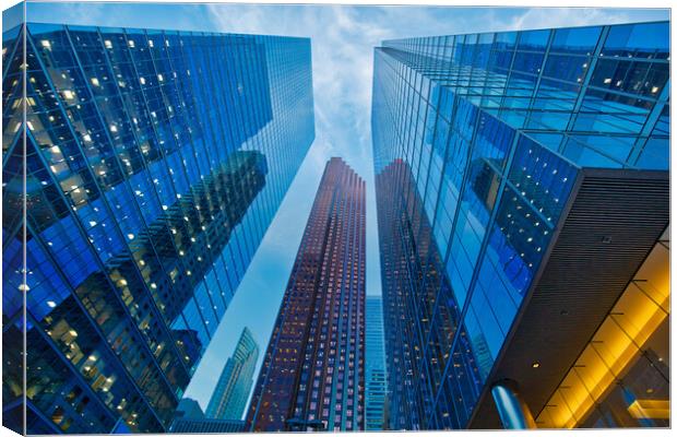 Toronto skyline in financial district Canvas Print by Elijah Lovkoff