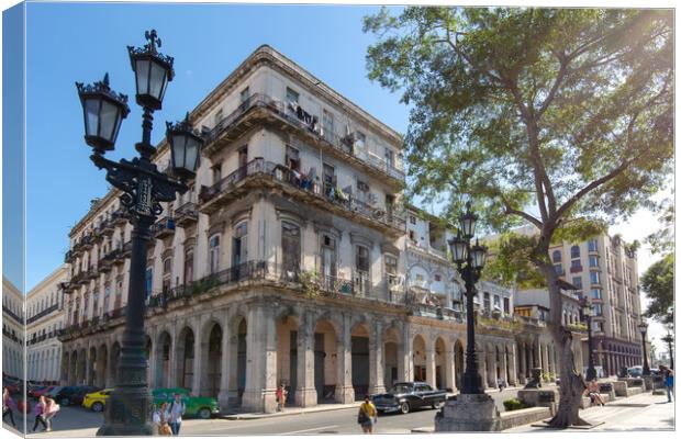 Scenic colorful Old Havana streets Canvas Print by Elijah Lovkoff