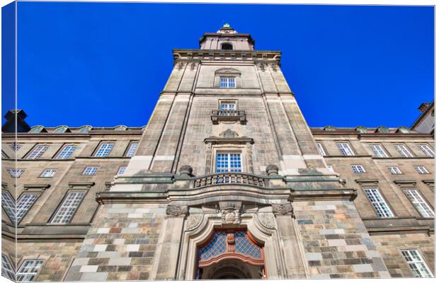 Landmark Christiansborg Palace in Copenhagen Canvas Print by Elijah Lovkoff