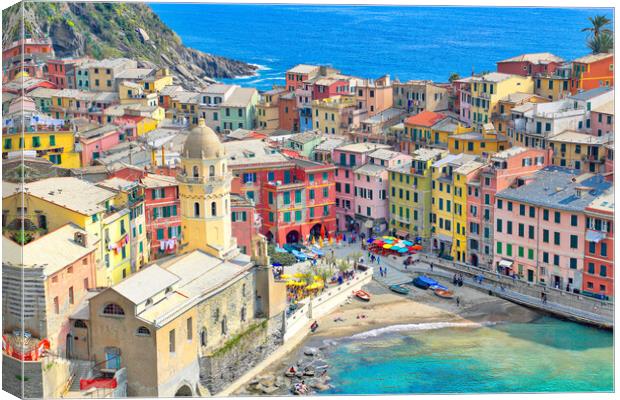 Beautiful Vernazza streets Canvas Print by Elijah Lovkoff