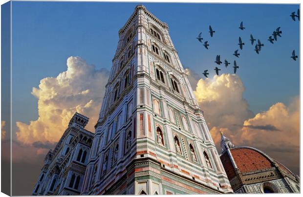 Landmark Duomo Cathedral in Florence Canvas Print by Elijah Lovkoff