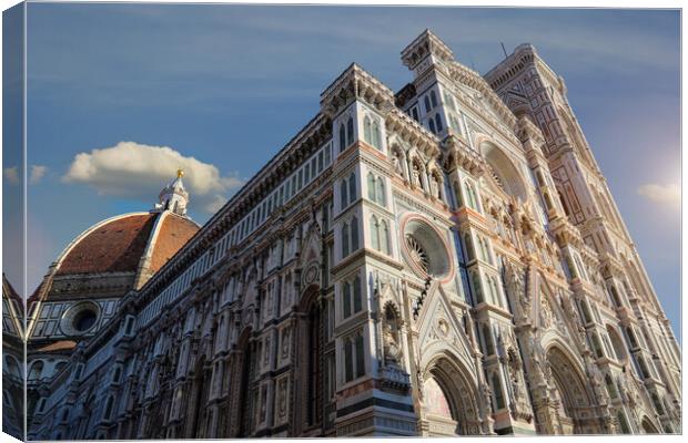 Landmark Duomo Cathedral in Florence Canvas Print by Elijah Lovkoff