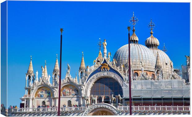 Venice, Italy, Landmark Saint Marks Basilica  Canvas Print by Elijah Lovkoff