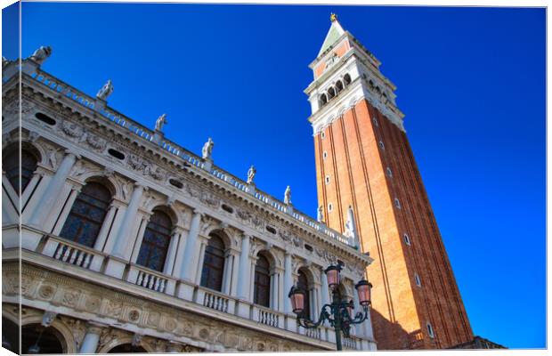 Landmark Saint Marco Square in Venice Canvas Print by Elijah Lovkoff