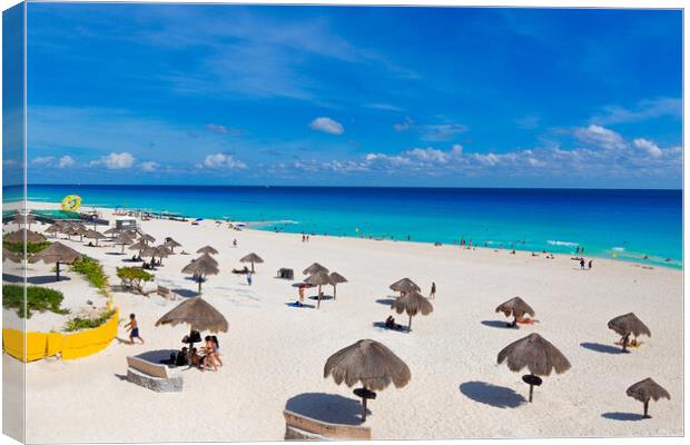 Cancun, Mexico , Playa Delfines (Dolphin Beach) Canvas Print by Elijah Lovkoff