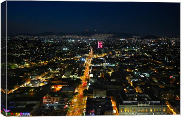 Mexico City panoramic view from a city observation deck Canvas Print by Elijah Lovkoff