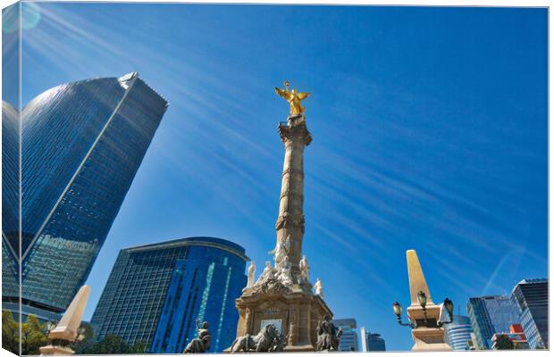 Angel of Independence monument, Mexico City Canvas Print by Elijah Lovkoff