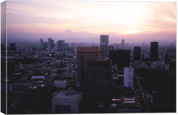 Panoramic view of Mexico City  Canvas Print by Elijah Lovkoff