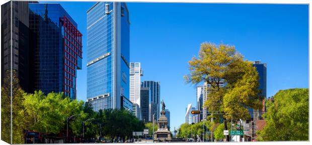 Mexico City Financial center and business district close to Paseo De Reforma Canvas Print by Elijah Lovkoff
