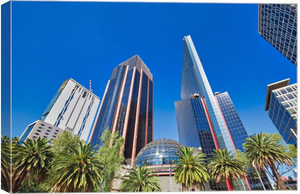 Mexico City Financial center district close to Paseo De Reforma Canvas Print by Elijah Lovkoff