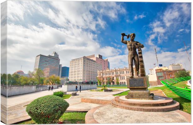  Monterrey, Monument to Workers Canvas Print by Elijah Lovkoff