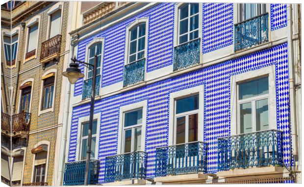 Typical Portuguese architecture and colorful buildings of Lisbon Canvas Print by Elijah Lovkoff