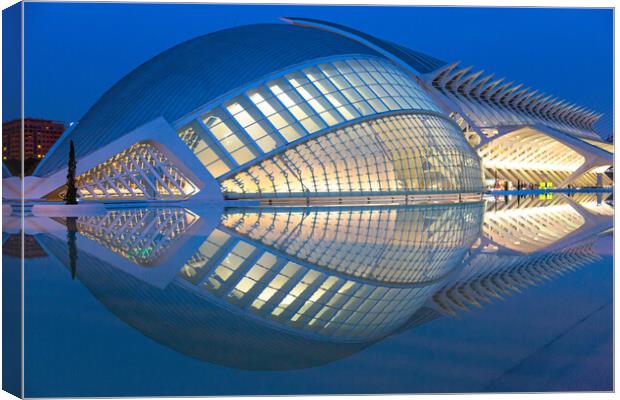 The Science Museum of Principe Felipe, City of Arts and Science - Valencia, Spain Canvas Print by Elijah Lovkoff