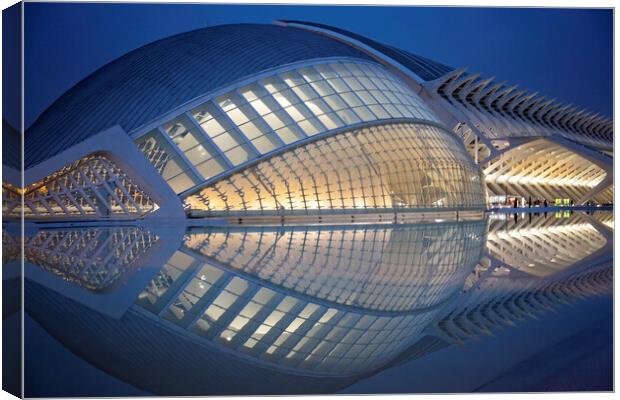The Science Museum of Principe Felipe, City of Arts and Science - Valencia, Spain Canvas Print by Elijah Lovkoff