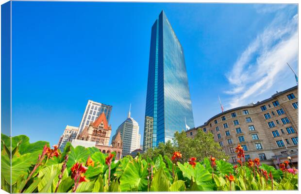 Boston Copley Square Canvas Print by Elijah Lovkoff