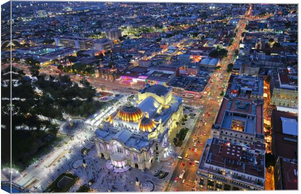 Panoramic view of Mexico City  Canvas Print by Elijah Lovkoff
