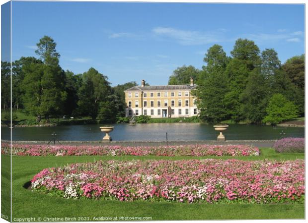 Kew Gardens with lake  Canvas Print by Christine Birch