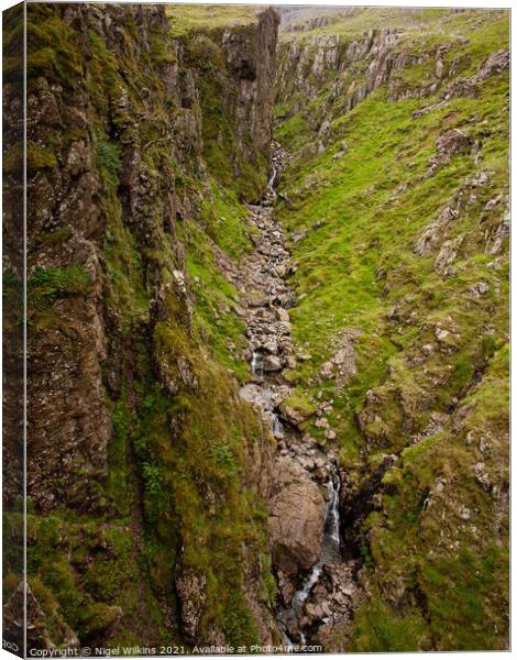 Piers Gill, Lake District Canvas Print by Nigel Wilkins