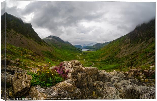 Buttermere from Warnscale Beck, Lake District, UK Canvas Print by Nigel Wilkins