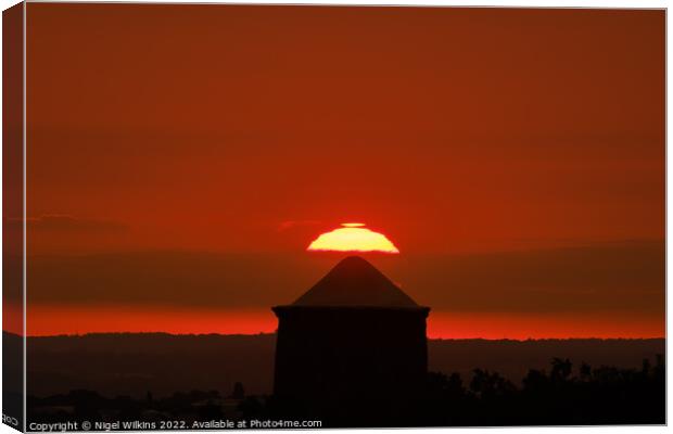 Burton Dassett Sunset Canvas Print by Nigel Wilkins