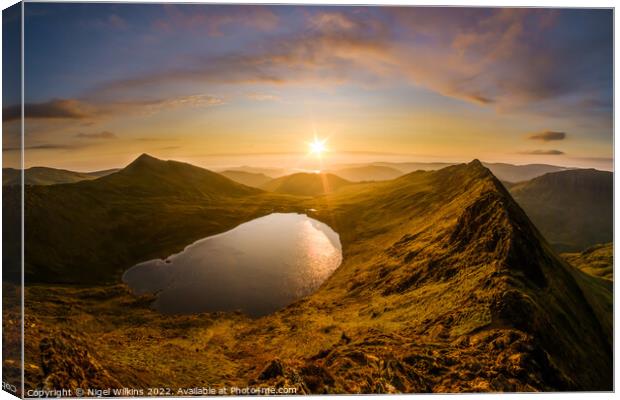 Sunrise on Helvellyn Canvas Print by Nigel Wilkins