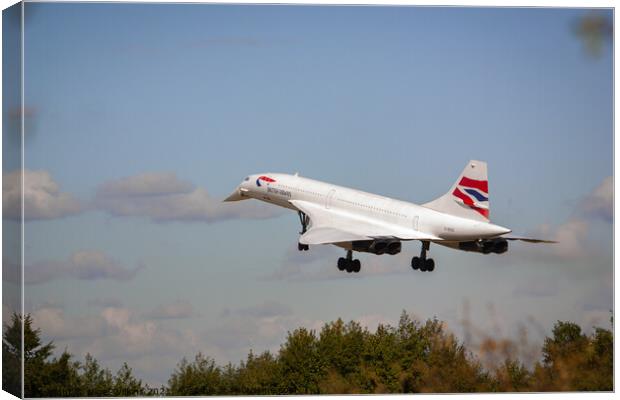 Concorde Landing Canvas Print by Nigel Wilkins
