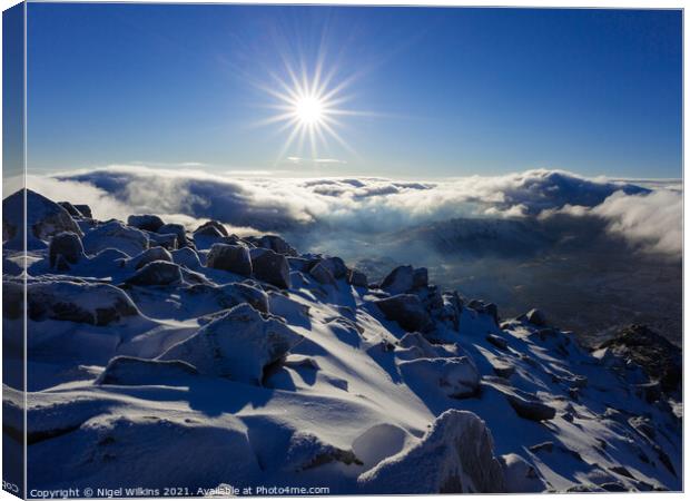 Lake District Winter Sunshine Canvas Print by Nigel Wilkins