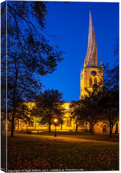 Crooked Spire Canvas Print by Nigel Wilkins