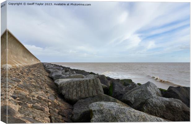 The sea wall Canvas Print by Geoff Taylor