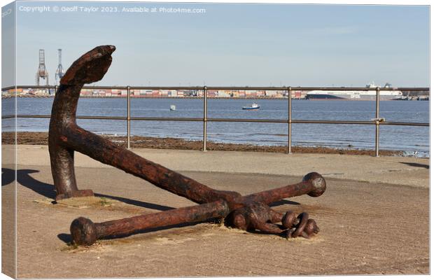Weighing anchor Canvas Print by Geoff Taylor