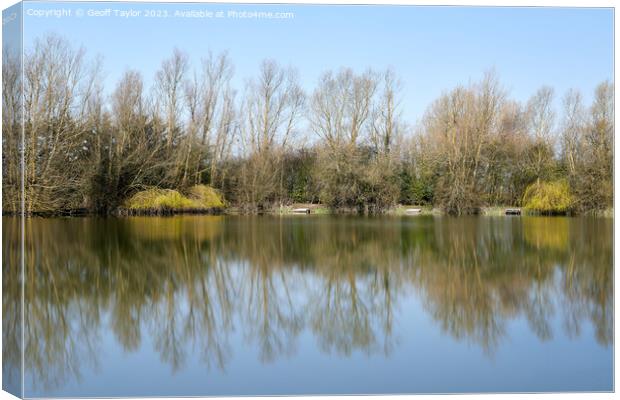 Reedlands lake Canvas Print by Geoff Taylor