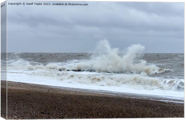 Stormy sea Canvas Print by Geoff Taylor