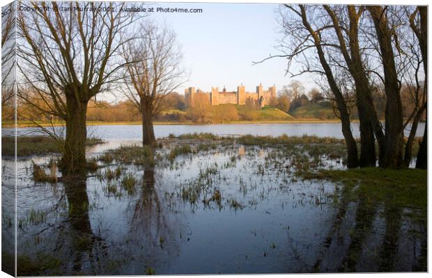 Framlingham Castle viewed over the Mere, Suffolk, England Canvas Print by Ian Murray