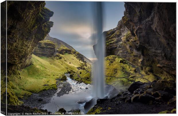 Kvernufoss waterfall in Iceland Canvas Print by Paulo Rocha