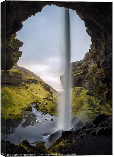 Kvernufoss waterfall in Iceland Canvas Print by Paulo Rocha
