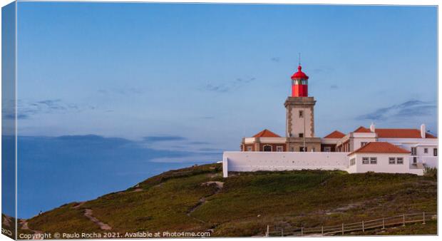 Lighthouse at Cape Cabo da Roca, Cascais, Portugal. Canvas Print by Paulo Rocha