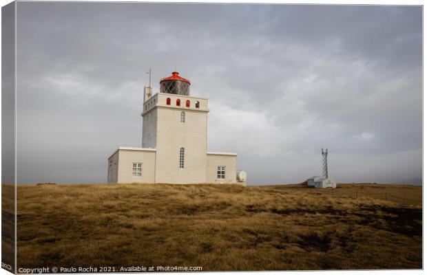 Dyrholaey lighthouse in south Iceland Canvas Print by Paulo Rocha