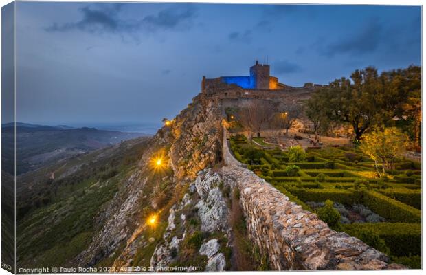 Beautiful garden within the fortress walls in Marvao, Alentejo, Portugal Canvas Print by Paulo Rocha