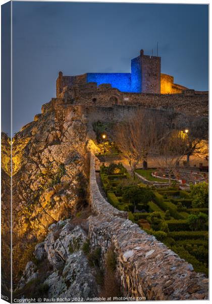 Beautiful garden within the fortress walls in Marvao, Alentejo, Portugal Canvas Print by Paulo Rocha