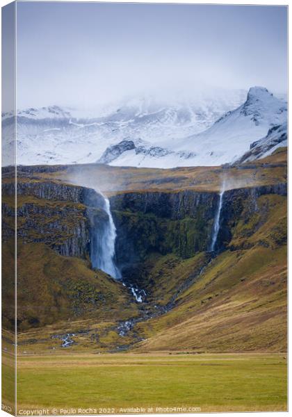 Grundarfoss waterfall, Iceland Canvas Print by Paulo Rocha