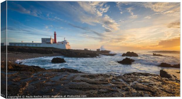 Lighthouse at Cape Cabo Raso, Cascais, Portugal. Canvas Print by Paulo Rocha